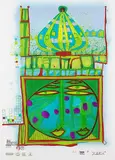 10002 nights Homo Humus come va how do you do by Friedensreich Hundertwasser, 1984, Photo-lithograph, sold May 2007