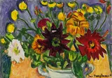 Ivo Hauptmann, Blumentopf mit Dahlien