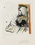 3 Bll.: Portrait de Calderón. Sigismund enchaîne. Portrait de Sigismund by Salvador Dalí, 1971, Etching in colours, sold May 2007