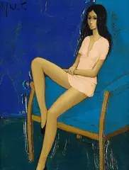 Jef Wauters, Junges Mädchen, 1960, Oil on canvas