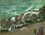 Josef Bato, Strand bei Sturm, 1923, Oil