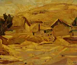 Cecilio Guzmán de Rojas, Gelbe Landschaft, 1920, Oil on canvas