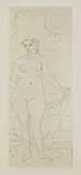 André Derain, 2 Bll.: Liegender weiblicher Akt. Stehender weiblicher Akt, 1920, Etching