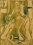 Rückkehr des verlorenen Sohnes by Christian Rohlfs, 1916, Woodcut, sold May 2007