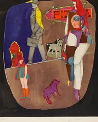 First Ave by Richard Lindner, 1971, Lithograph in colours, sold May 2007
