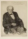 Leopold von Kalckreuth, Eduard Zeller, 1906, Etching