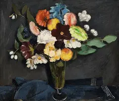 Blumenstillleben by Paul Waldthausen, Oil on canvas, sold May 2007