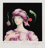 Ernst Fuchs, 2 Bll.: Porträt einer jungen Frau. Porträt eines jungen Mannes, 1991, Lithograph in colours