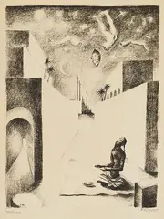 Carlo Mense, o.T. (Orientalische Phantasie), 1921, Lithograph