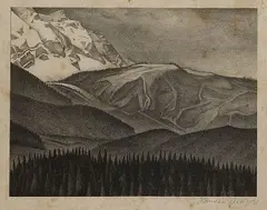 Ehrwalder Köpf by Alexander Kanoldt, 1928, Lithograph, sold May 2007