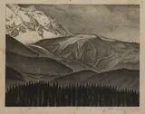 Alexander Kanoldt, Ehrwalder Köpf, 1928, Lithograph