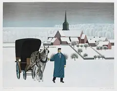 Jan Balet, La Bosse, 1970, Lithograph in colours
