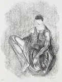 Rudolf Belling, 2 Bll.: Komposition (Entwurf für Metallplatten und Draht). Figur, 1967, Lithograph