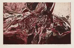 Wolff Buchholz, Felsmassiv de l'Aigoual, 1964, Etching and aquatint in colours