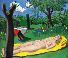 Wolfgang Mattheuer, Paradiesgarten, 98/6, 1998, Acrylic on canvas