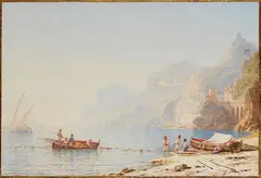 Carl Morgenstern, Kapuziner-Kloster bei Amalfi, 1850, Watercolour