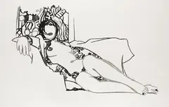 Tom Wesselmann, Monica nude with Matisse, 1990, Etching and aquatint