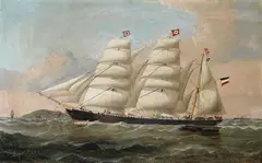 William Howard Yorke, Bark "Olive" aus Hamburg, 1888, Oil on canvas