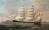 William Howard Yorke, Bark "Olive" aus Hamburg, 1888, Oil on canvas