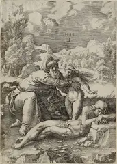 Lucas van Leyden, 6 Bll.: Geschichte von Adam und Eva, 1529, Engraving