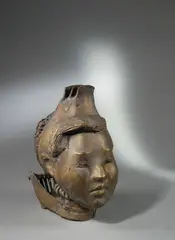 Gernot Rumpf, Javanerkopf, 1970, Bronze