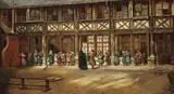 Eyre Crowe, Die Schule von Aitre Saint-Maclou in Rouen, 1883, Oil on canvas