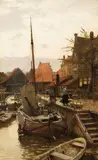 Hans Herrmann, Hafenszene - Holland, 1896, Oil on canvas