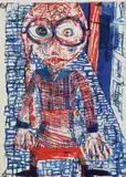 Friedensreich Hundertwasser, Mädchen mit Augengläsern