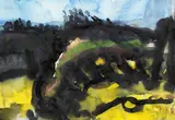 Klaus Fußmann, Beveroe, auf der Birk, 1985, Gouache