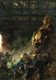 Erich Kips, Shanghai, Longhua Tempel, 1930, Oil