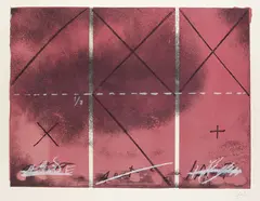 Triptyque by Antoni Tàpies, 1976, Etching in colours, sold Mar 2007
