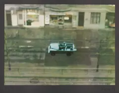 Auto by Gerhard Richter, 1969, Farboffset mit dunkelgrauem Fond, auf weißem Halbkarton, sold Mar 2007