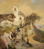 Jacob Gensler, Kirchgang, 1840, Watercolour