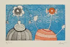 Enrico Baj, L'Intérieur, 1966, Etching