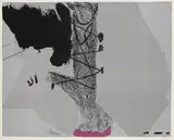 Antoni Tàpies, Lithografie en noir, rouge, deux gris et ocre verdâtre