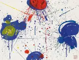 Sam Francis, The upper red, 1963, Lithograph in colours