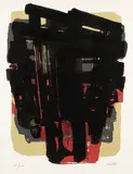 Lithographie no. 8 by Pierre Soulages, 1958, Lithograph in colours, sold Mar 2007