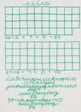 Hanne Darboven, Ohne Titel (eins - zwei), 1970, Felt-tip pen drawing