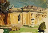 Erich Kips, 3 Arbeiten: Studien von Schloss Sanssouci, 1900, Oil