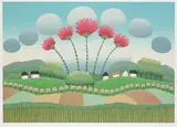 Ivan Rabuzin, 5 Bll.: Blühende Landschaften, 1988, Silkscreen in colours