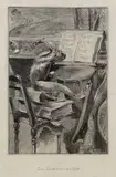 Philippe Rousseau, Der Kammermusiker, Pencil drawing
