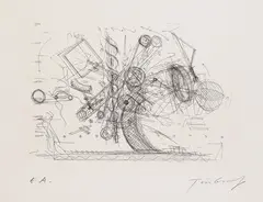 Meta-Chaos by Jean Tinguely, 1975, Etching, sold Mar 2007
