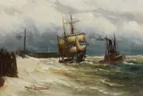 Alfred Jensen, Ausfahrt aus dem Cuxhavener Hafen