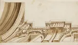 Jean Le Pautre, Zugeschrieben - Entwurf für ein Deckenornament, 1650, Pen and India ink drawing