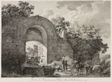 Jacob Wilhelm Mechau, 2 Bll.: Porta di Falerium ora Fallari città destrutta etrusca. Francesco fuori di Subiaco, 1794, Etching