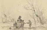 Adolf Stademann, Schlittschuh laufende Kinder am See