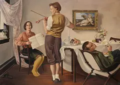 Gregorio Sciltian, Musikstunde, 1930, Oil on canvas