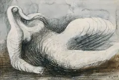 Henry Moore, Reclining Figure, 1975, Gouache