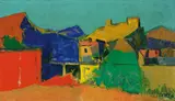 Wim Oepts, Häuser, 1961, Oil on canvas