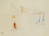 Ships arriving by Lyonel Feininger, 1954, Watercolour, sold Mar 2007